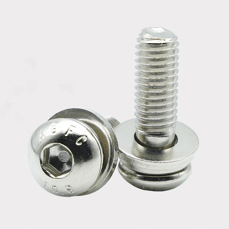 Nikkel-vergulde hex socket knop kopschroeven schroeven